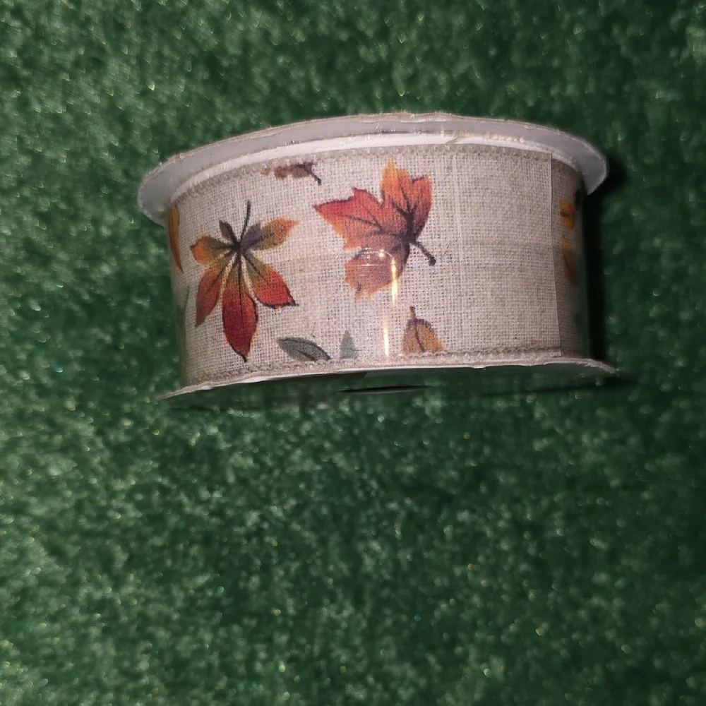 Autumn Leaf Pattern Ribbon - Picture 5 of 5